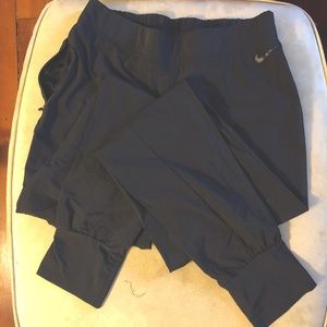 Nike jogger cut dry fit pants with zipper pocket